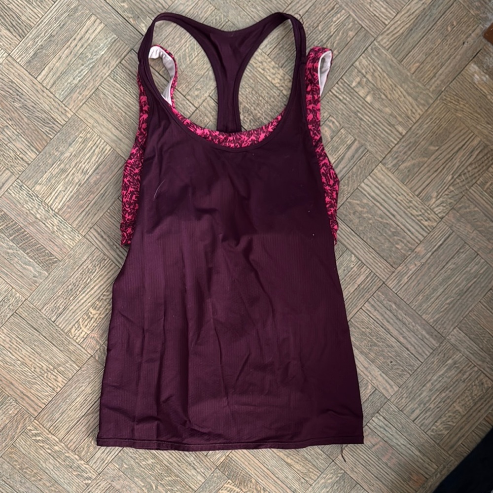 Lulemon Racerback Tank Top with attached sports bra